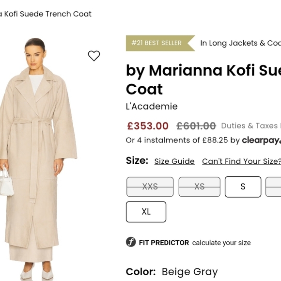 WOOL BLEND ROBE COAT WITH BELT - Picture 16 of 16